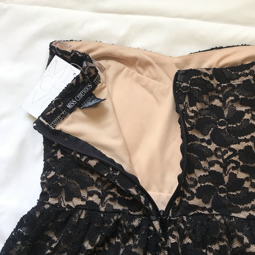 ⚡️NWT Black Strapless Lace Dress - Picture 4 of 4